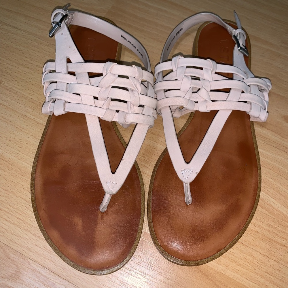 1 state leather nude pink sandals sz 9